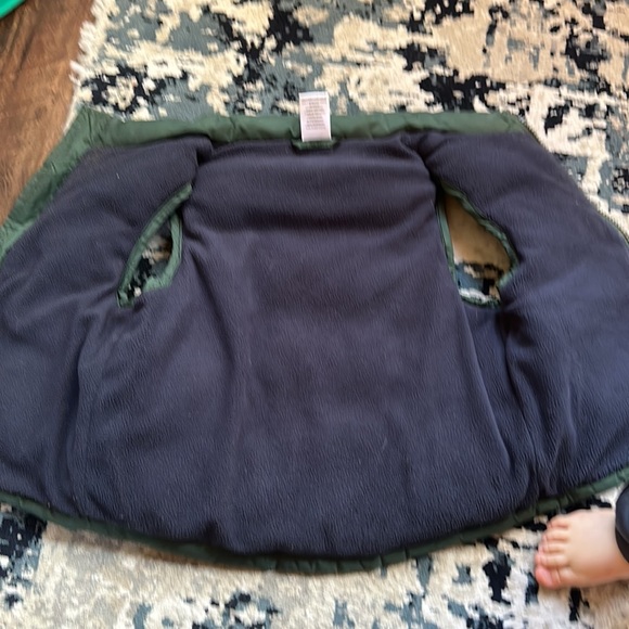 Gymboree Boys 24 month Puffer Vest Green Fleece Lined - Picture 7 of 8